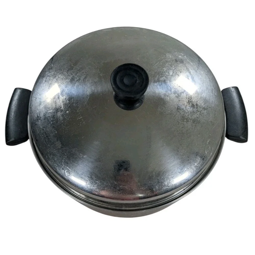 Vintage Revere Ware Copper Bottom 6 Quart Dutch Oven With Dome Lid 1801 Pre 1968